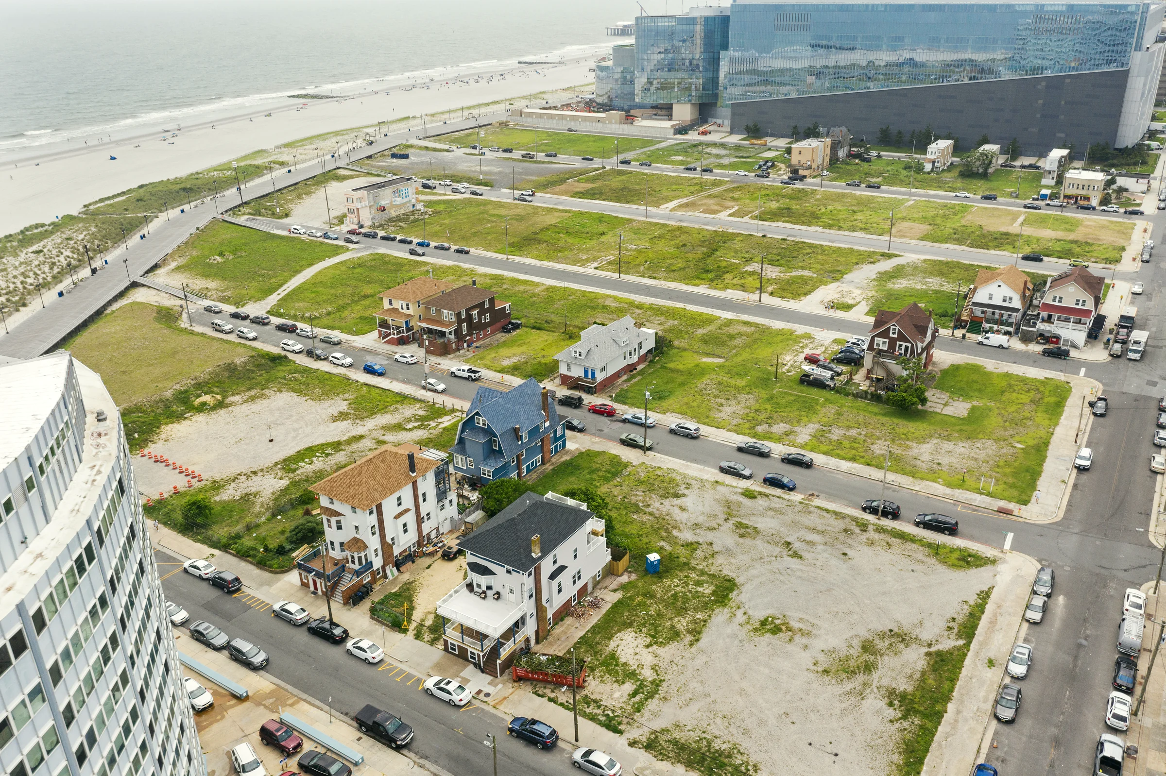 Aerial view of the Inlet Holdings oceanfront development site in Atlantic City